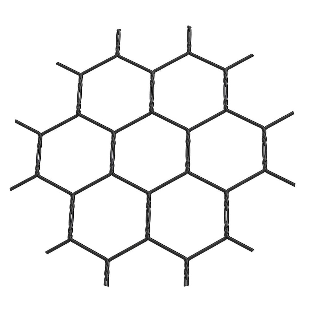 5 Chicken Wire Decorative Grille - Flat Black 17 W x 48 L Sheet