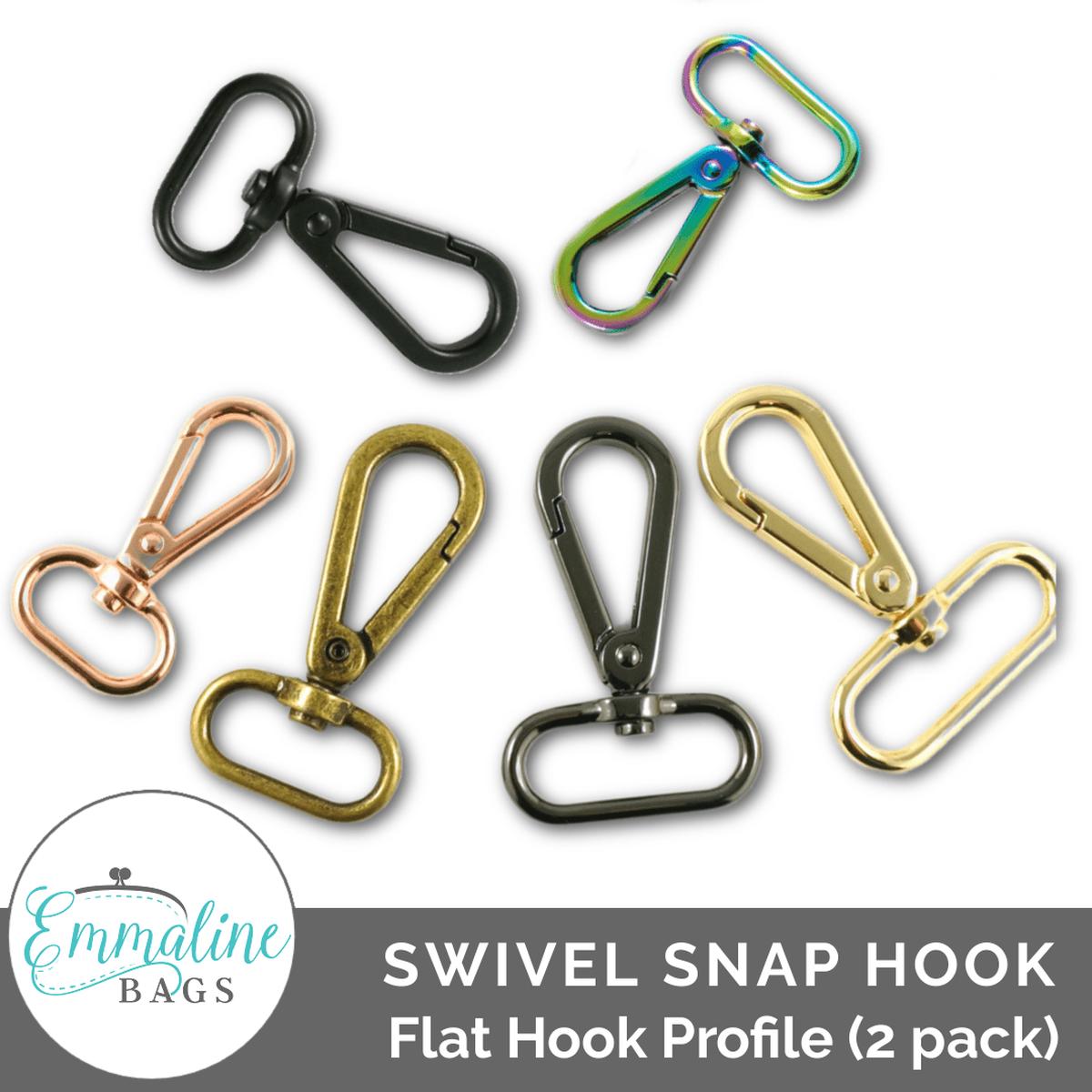 Swivel Snap Hooks Flat Hook Profile (2 Pack)