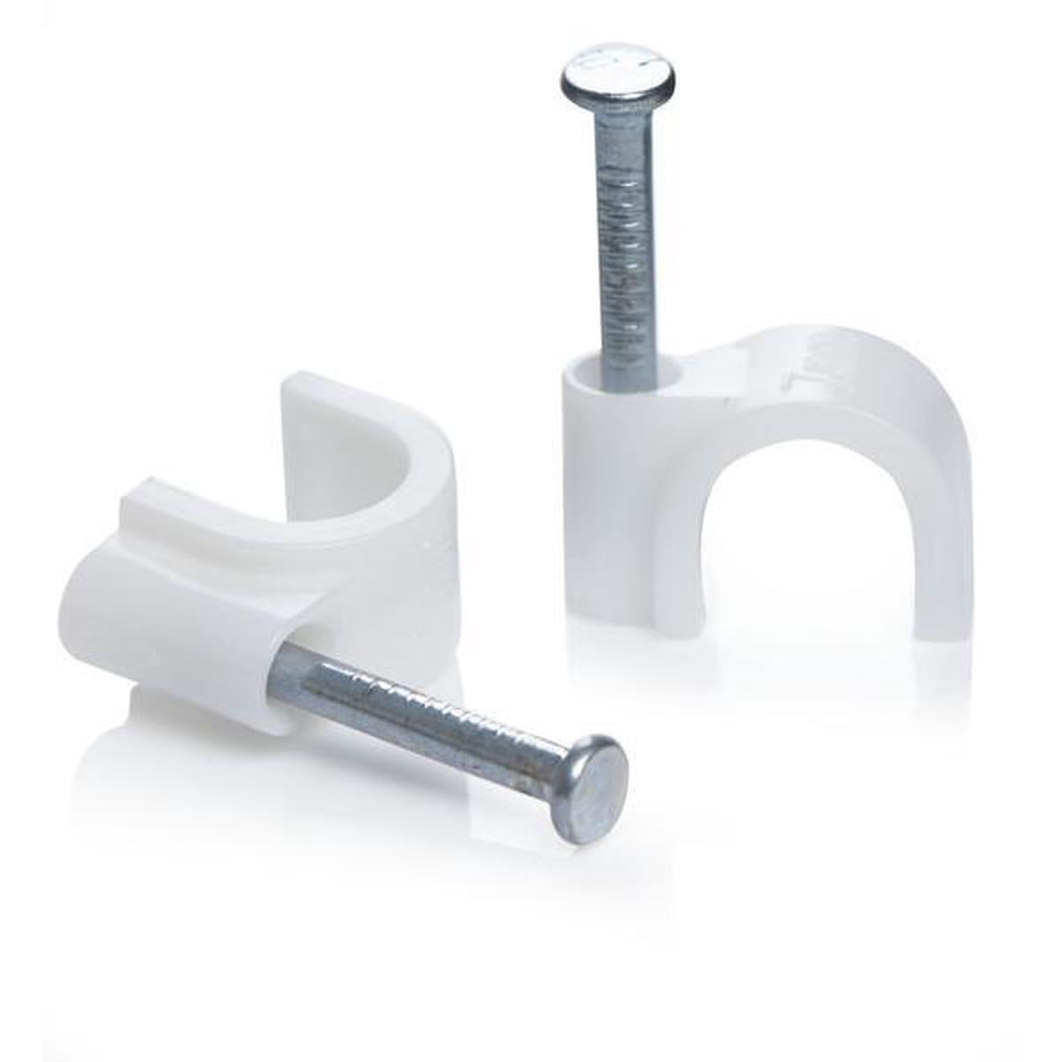 Sasta 10mm Round Cable Clip (Pack Of 50)