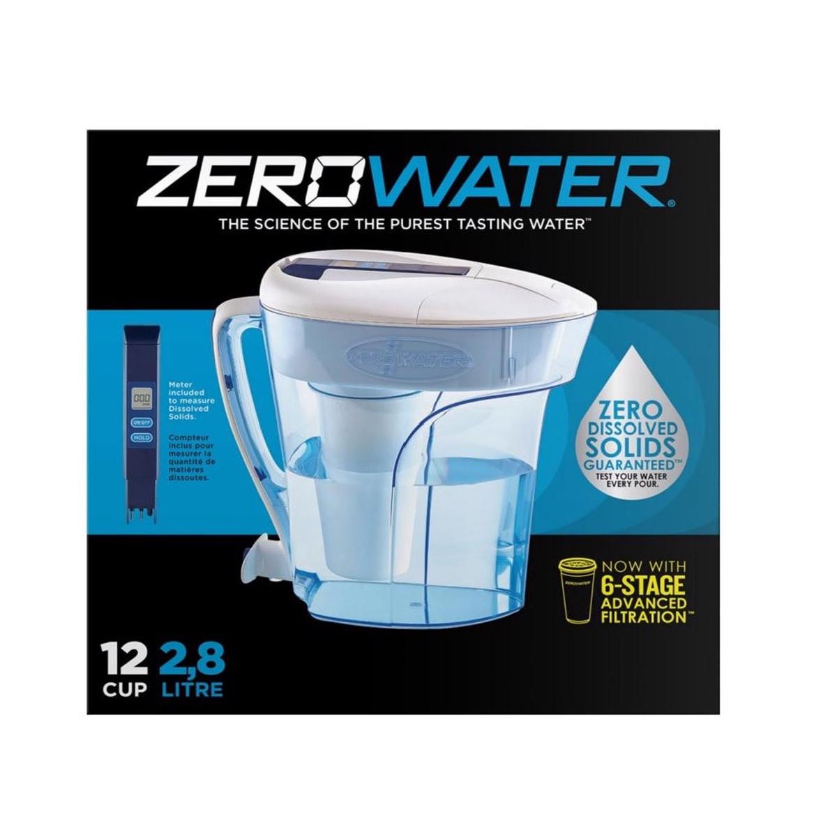 ZeroWater ZP12RP Water Filtration Pitcher BlueWhite