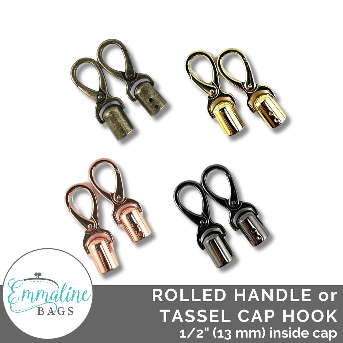 Rolled Handle or Tassel Cap Hook - 12 (13 mm) Inside Cap (2 Pack)