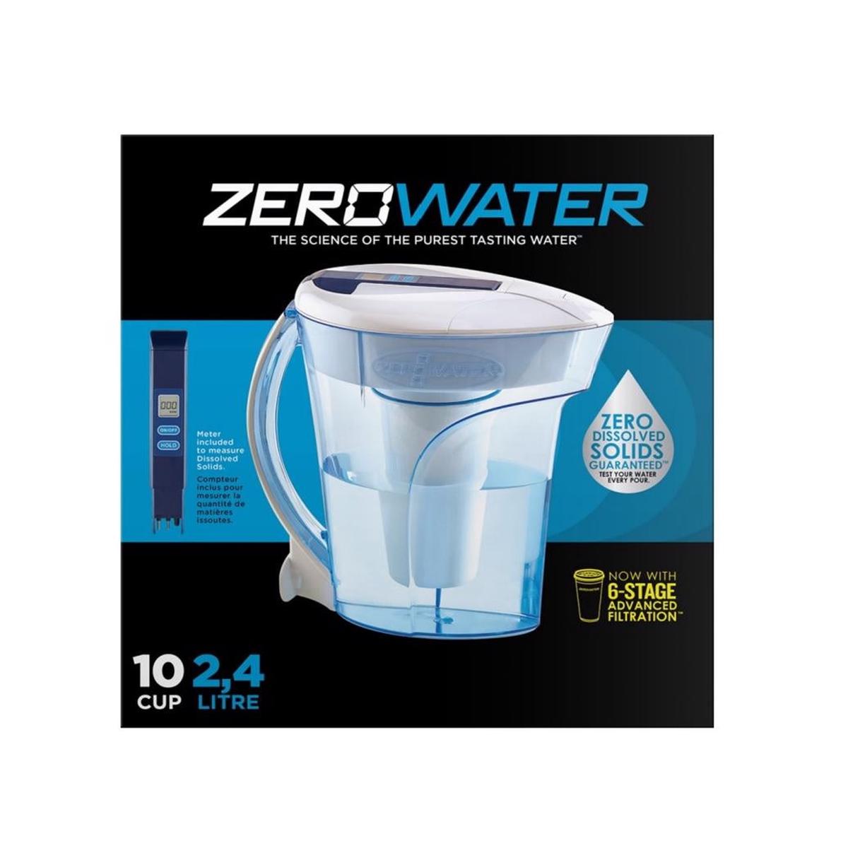 ZeroWater ZP10RP Water Filtration Pitcher BlueWhite