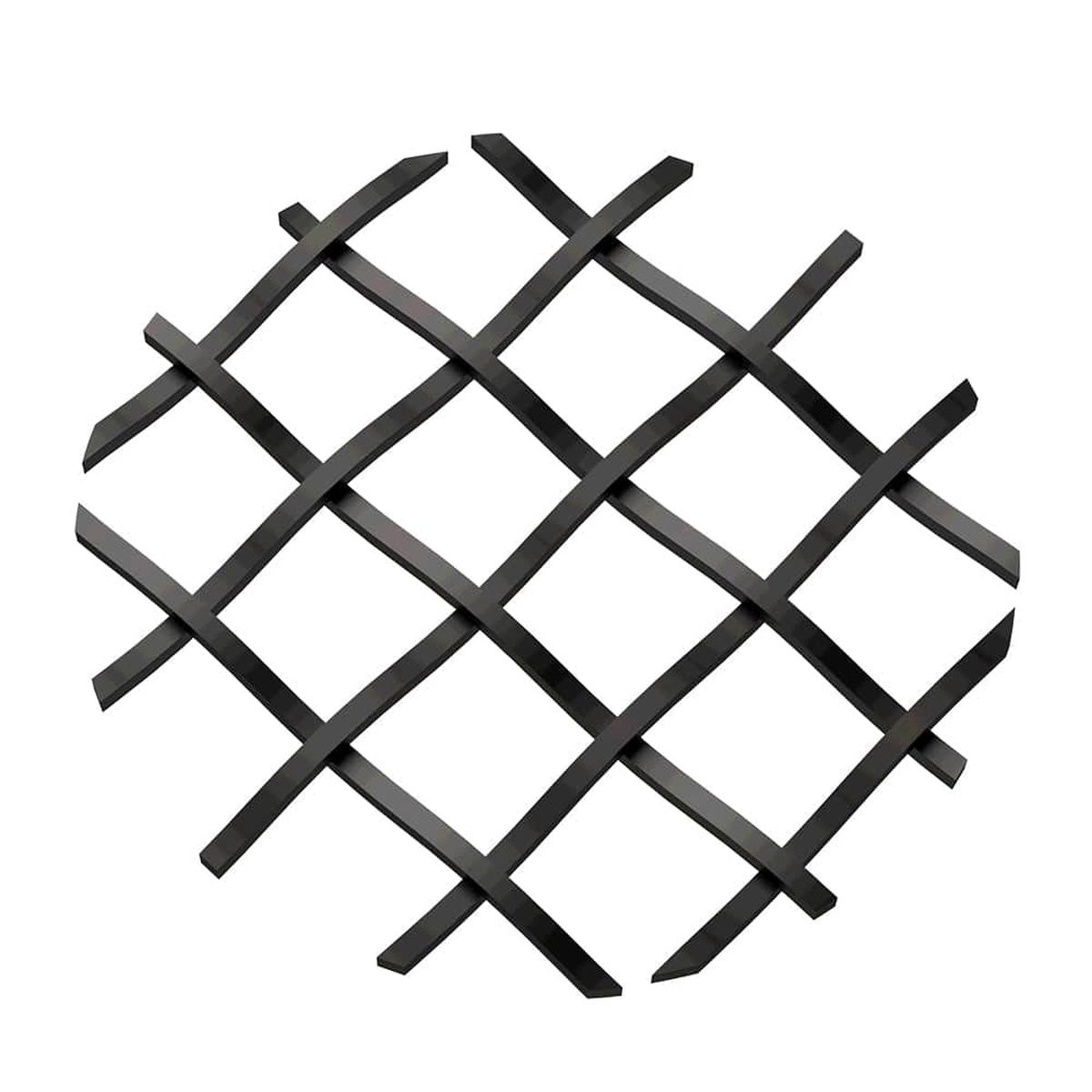 5 Straight Flat Diamond Decorative Grille - Flat Black 36 W x 24 L Sheet