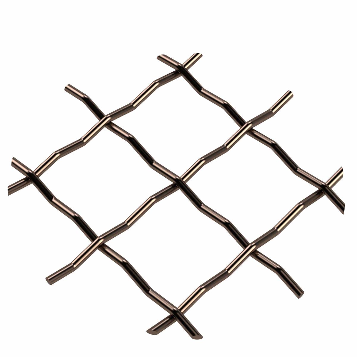 75 Pressed Single Diamond Decorative Grille - Antique Brass 36 W x 24 L Sheet