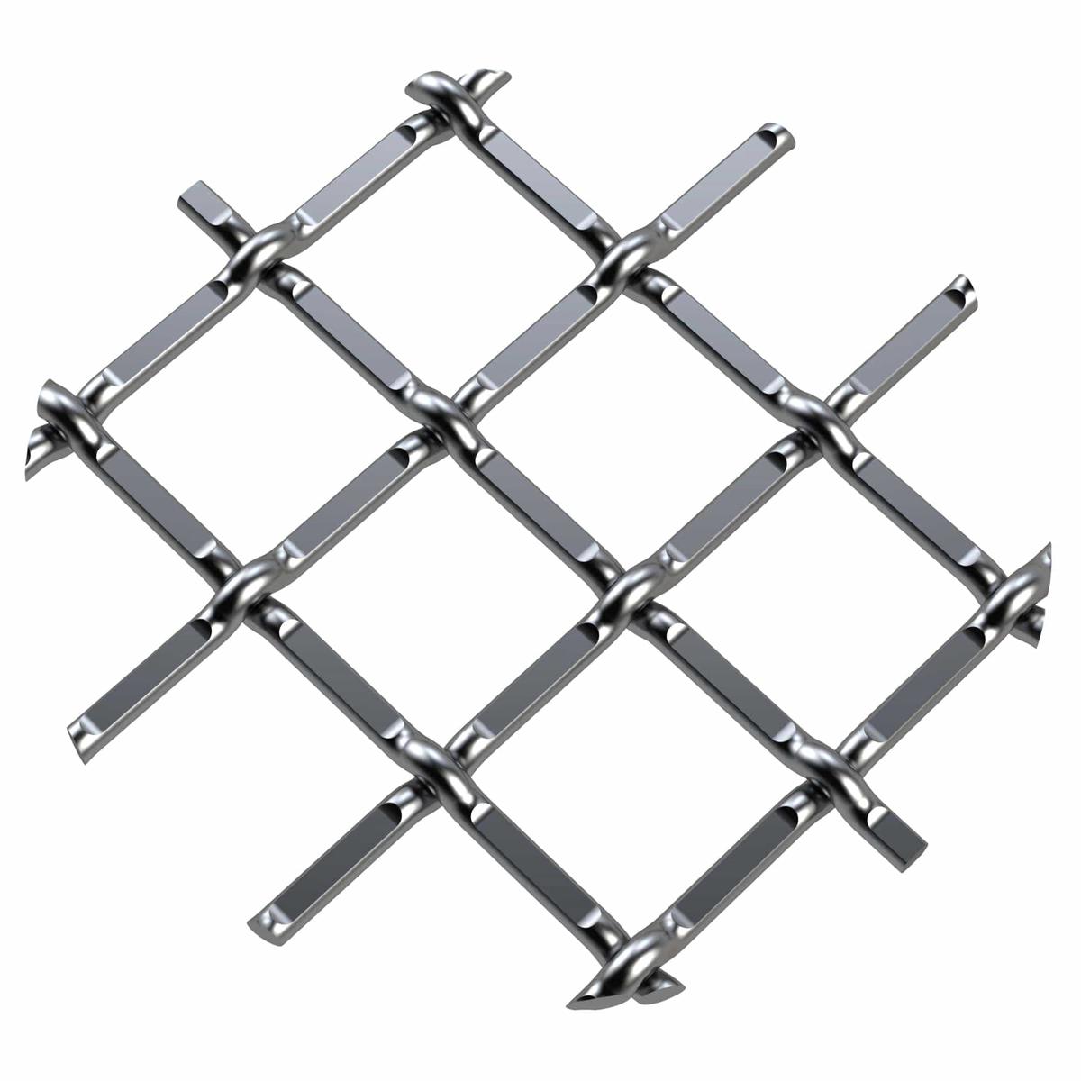 5 Round Single Diamond Decorative Grille - Satin Nickel 36 W x 24 L Sheet