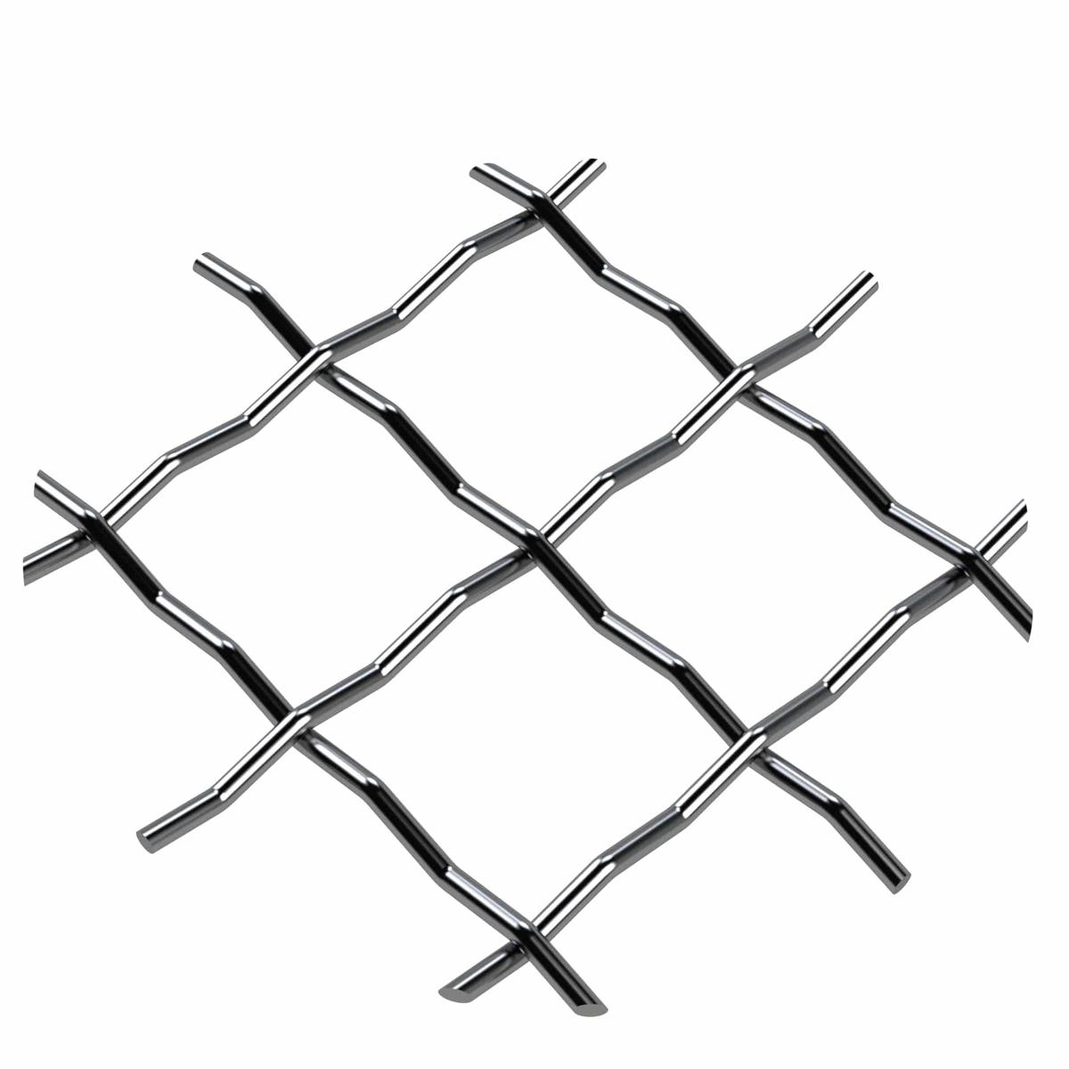 75 Pressed Single Diamond Decorative Grille - Satin Nickel 36 W x 24 L Sheet