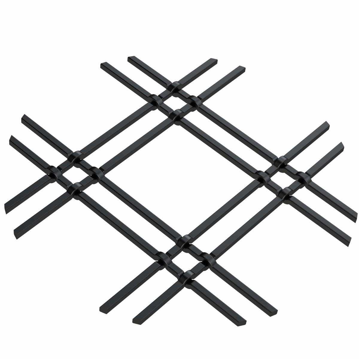 1 Flat Double Diamond Decorative Grille - Flat Black 18 W x 48 L Sheet