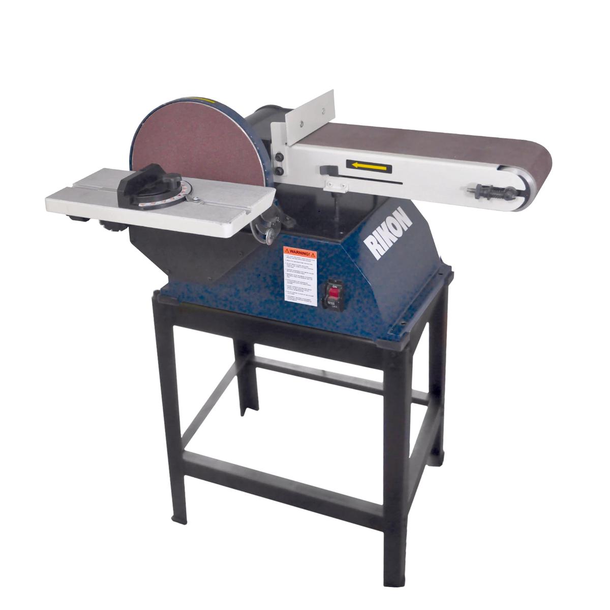 6 x 48 Belt 10 Disc Sander - 1 HP with Stand