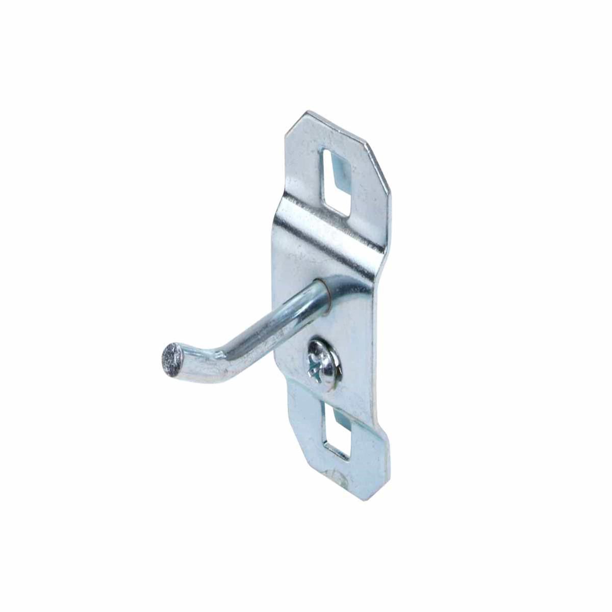 1 In Single Rod 30 Degree Bend 316 In Dia Zinc Plated Steel Pegboard Hook for LocBoard 5 Pack